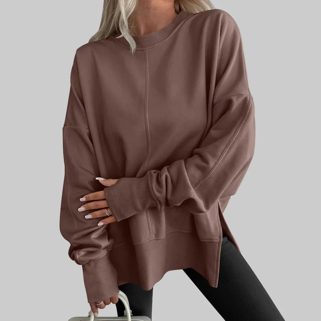 Women's Oversized Sweatshirt – Dropped Shoulder Crewneck