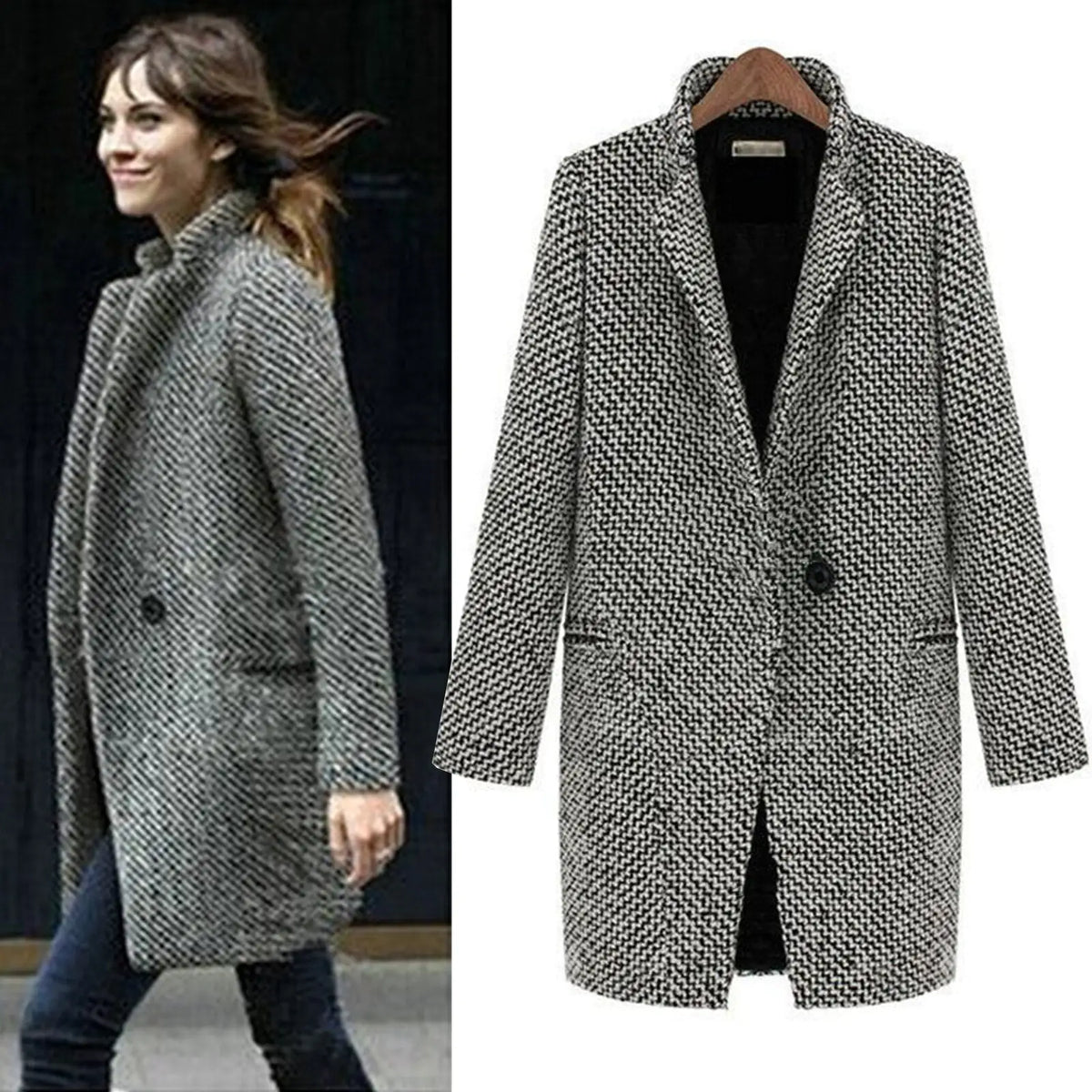 Women's Sherpa Fleece Jacket - Zip Up Winter Jacket