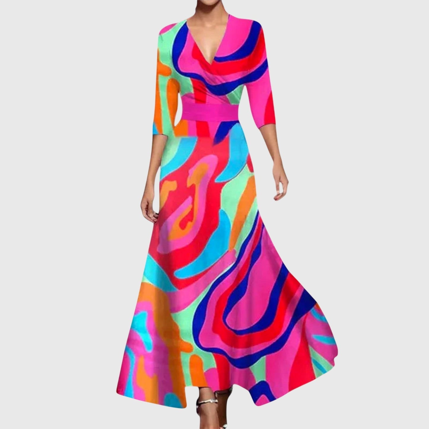 Saylor | Trendy Floral Summer Wrap Long Maxi Dress Women Fashion