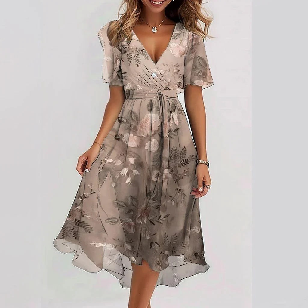 Candace | Versatile Flattering Bloom Wrap Summer Dress