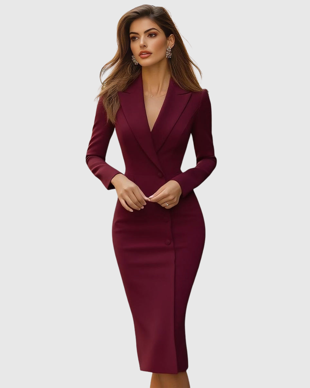 Adair | Elegant Blazer-inspired Wrap Wedding Guest Dress