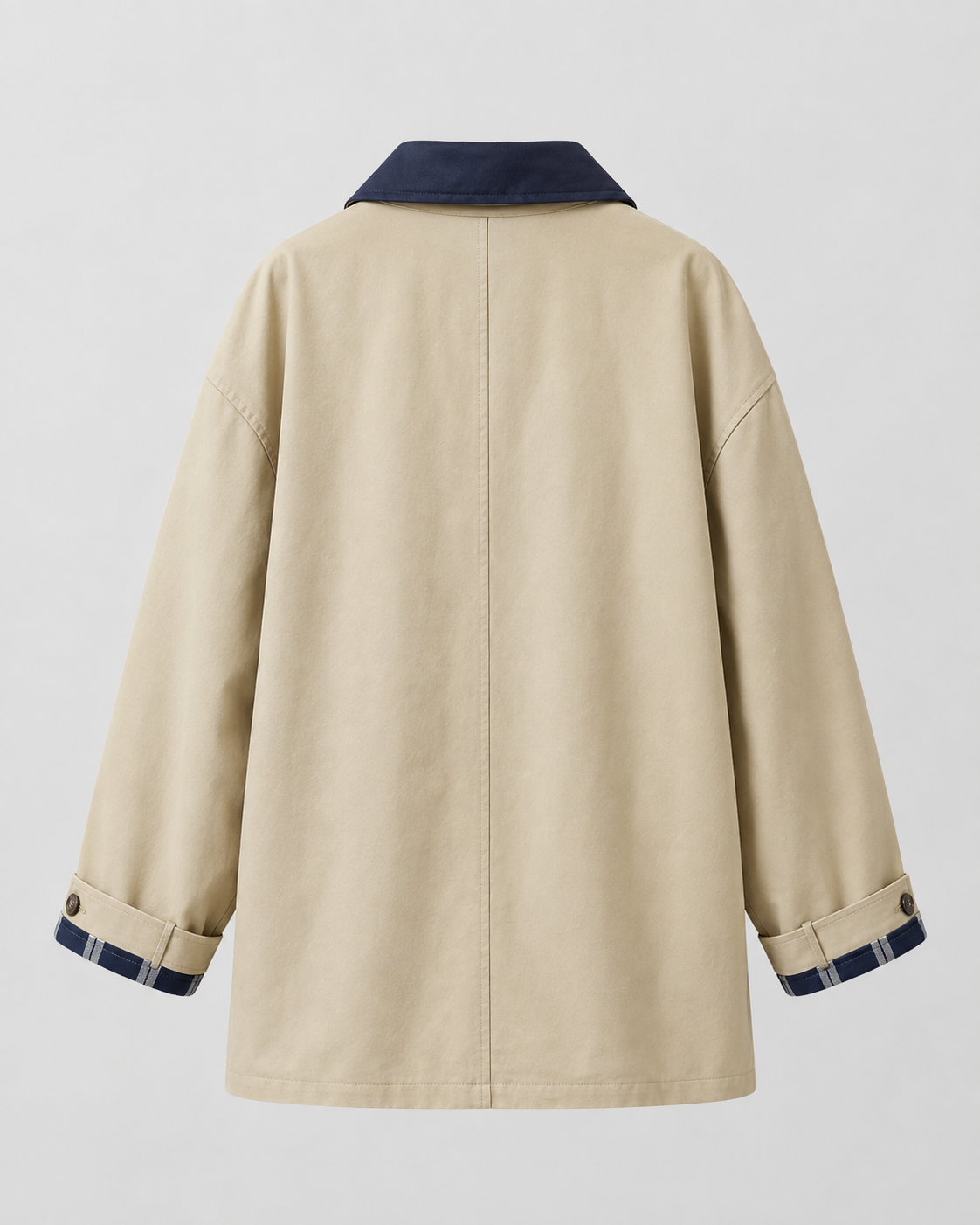 Women's Barn Jacket - Relaxed Fit Contrast Collar