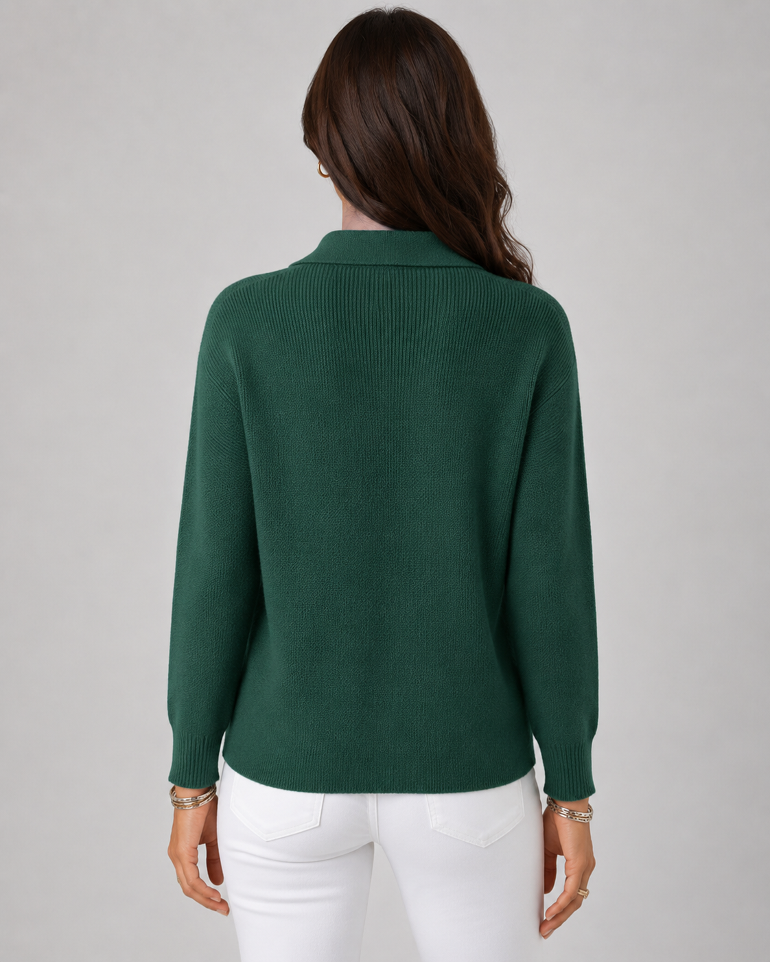 Women's Knit Cardigan - Button Front Collared Sweater