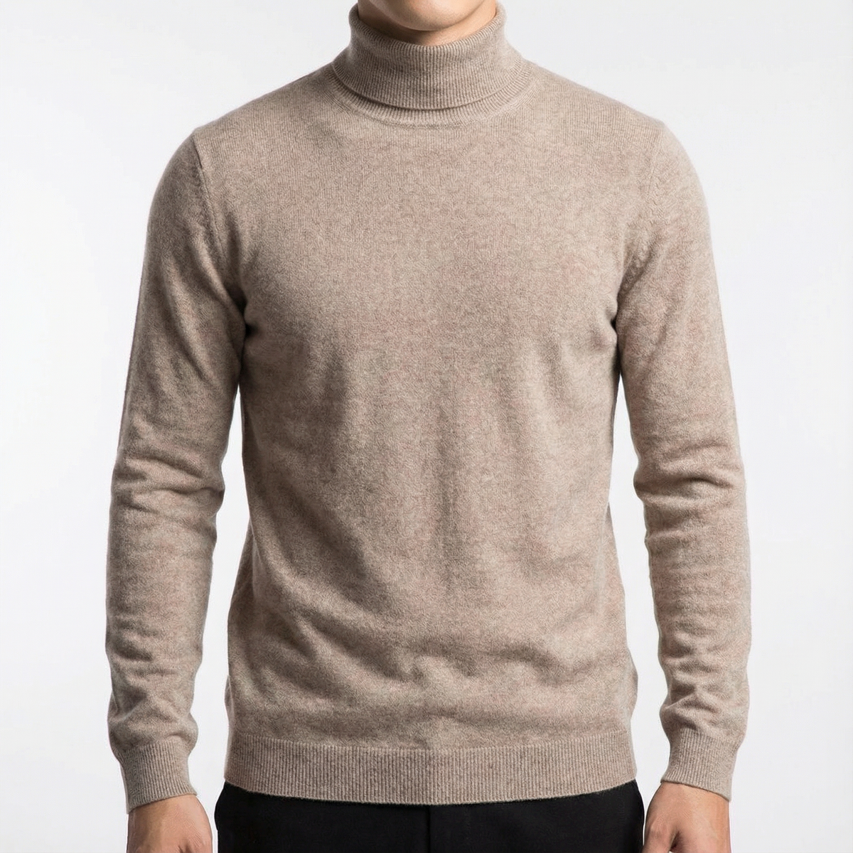 Men's Cashmere Turtleneck Sweater - Soft Knit Pullover