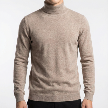 Men's Cashmere Turtleneck Sweater - Soft Knit Pullover