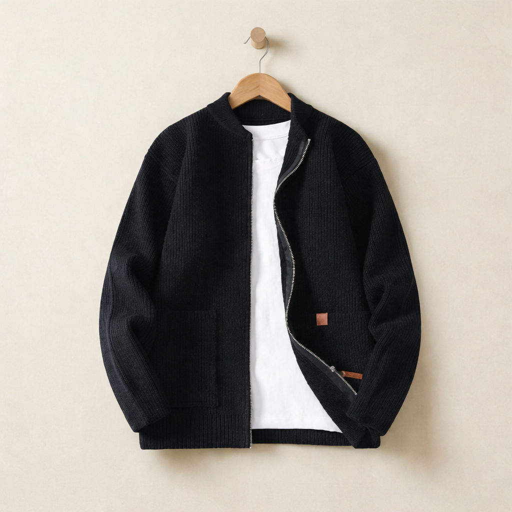 Men's Knit Sweater Coat - Casual Longline Outerwear