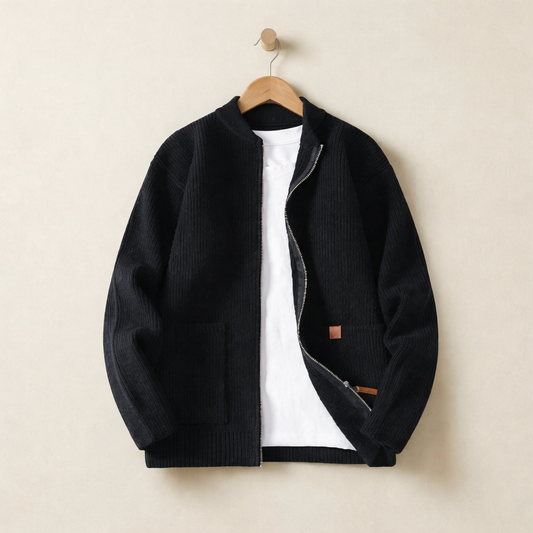 Men's Knit Sweater Coat - Casual Longline Outerwear