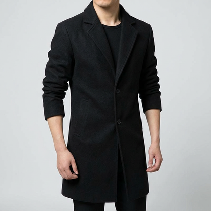 Men's Wool Overcoat - Classic Fall Winter Outerwear