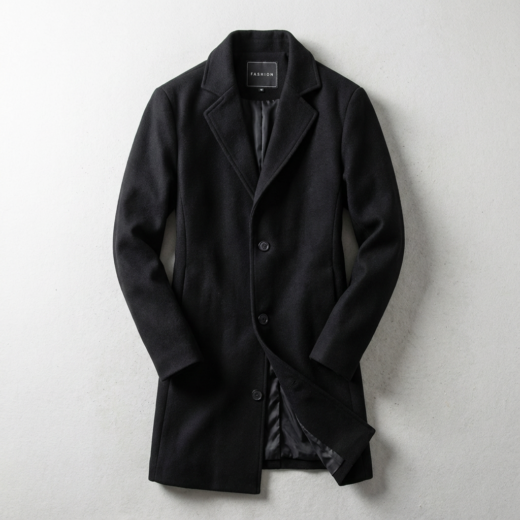 Men's Wool Overcoat - Classic Fall Winter Coat