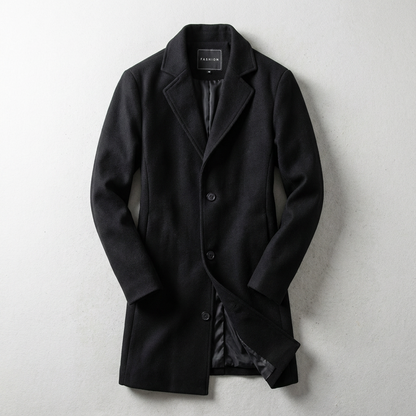 Men's Wool Overcoat - Classic Fall Winter Coat
