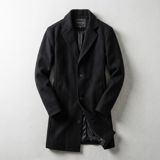 Men's Wool Overcoat - Classic Fall Winter Coat