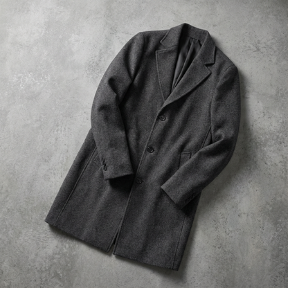 Men's Wool Overcoat - Classic Fall Winter Coat