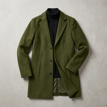 Men's Wool Overcoat - Classic Fall Winter Coat