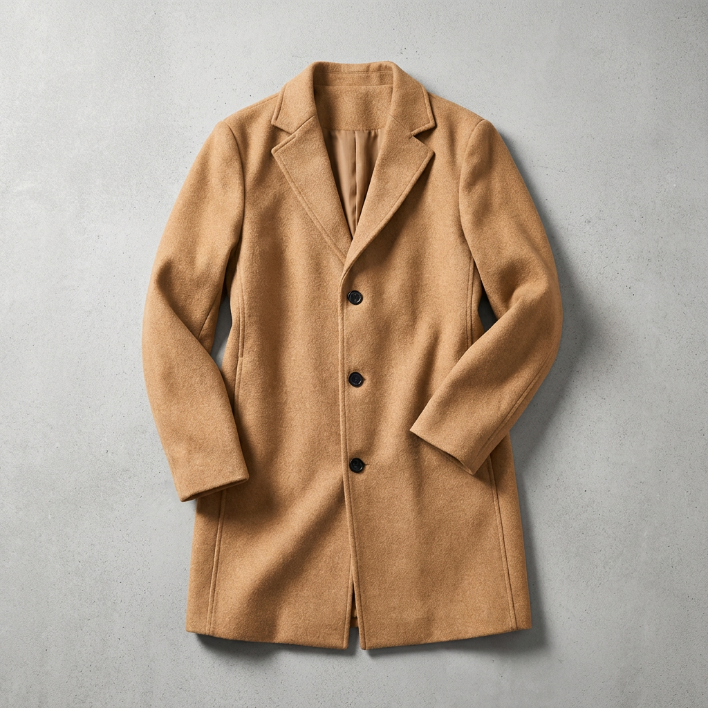 Men's Wool Overcoat - Classic Fall Winter Coat