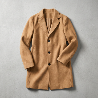 Men's Wool Overcoat - Classic Fall Winter Coat