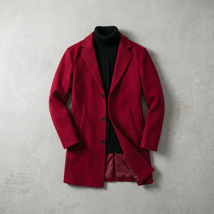 Men's Wool Overcoat - Classic Fall Winter Coat