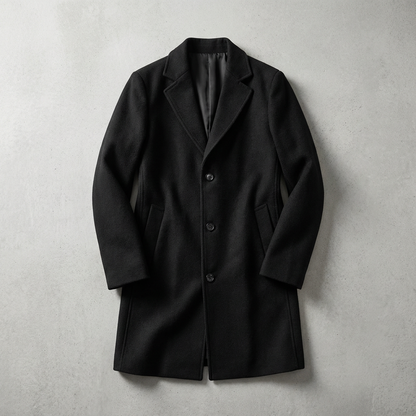 Men's Wool Overcoat - Classic Fall Winter Coat