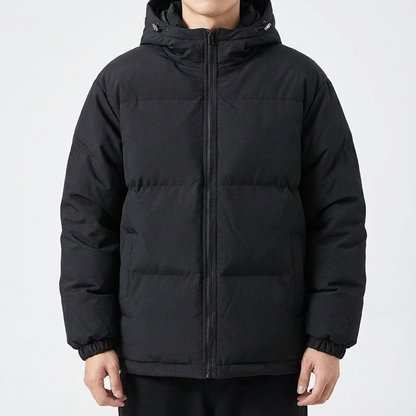 Men's Padded Winter Parka – Insulated Hooded Cold Weather Jacket