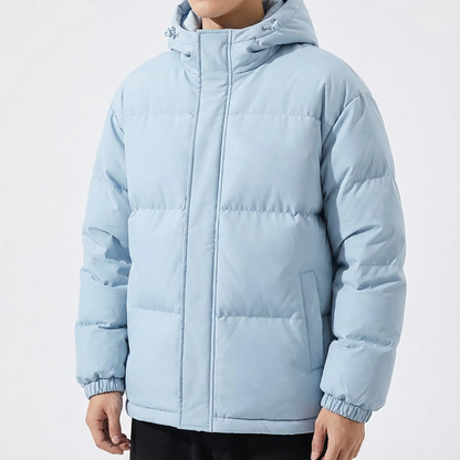 Men's Padded Winter Parka – Insulated Hooded Cold Weather Jacket