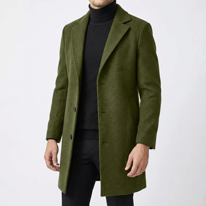 Men's Wool Overcoat - Classic Fall Winter Coat