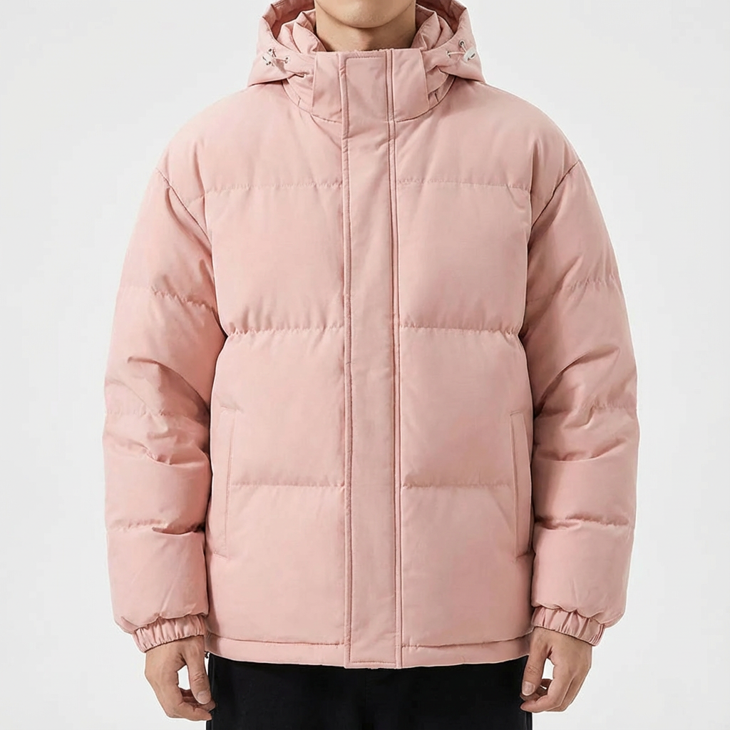 Men's Padded Winter Parka – Insulated Hooded Cold Weather Jacket
