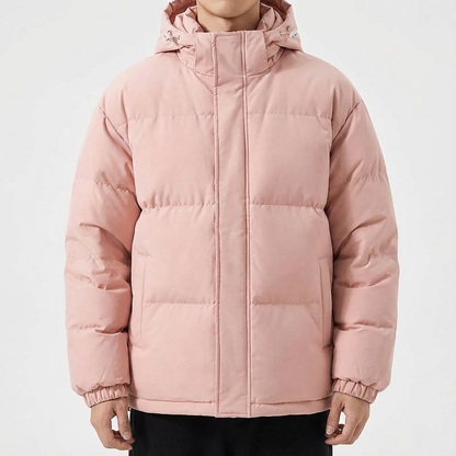 Men's Padded Winter Parka – Insulated Hooded Cold Weather Jacket