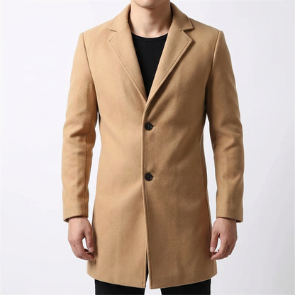 Men's Wool Overcoat - Classic Fall Winter Outerwear