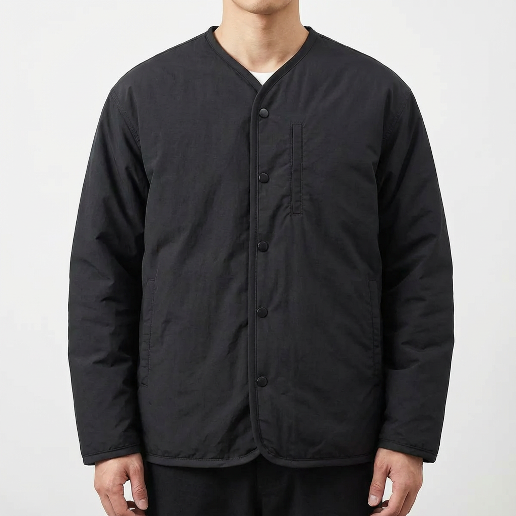 Men's Quilted Cotton Coat - Casual Lightweight Outerwear