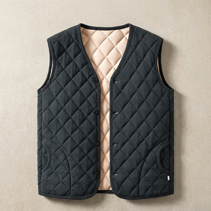 Men's Quilted Vest - Casual Lightweight Layering Vest