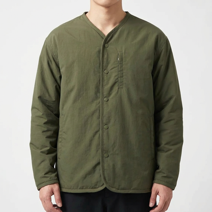 Men's Quilted Cotton Coat - Casual Lightweight Outerwear