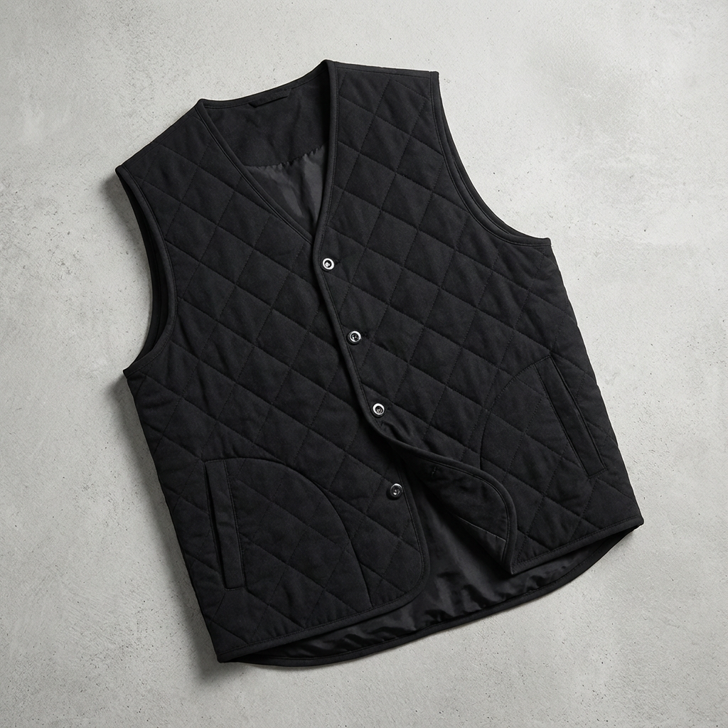 Men's Quilted Vest - Casual Lightweight Layering Vest