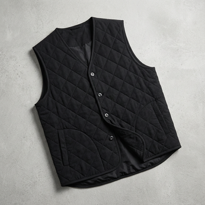 Men's Quilted Vest - Casual Lightweight Layering Vest