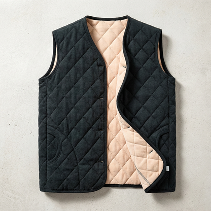 Men's Quilted Vest - Casual Lightweight Layering Vest