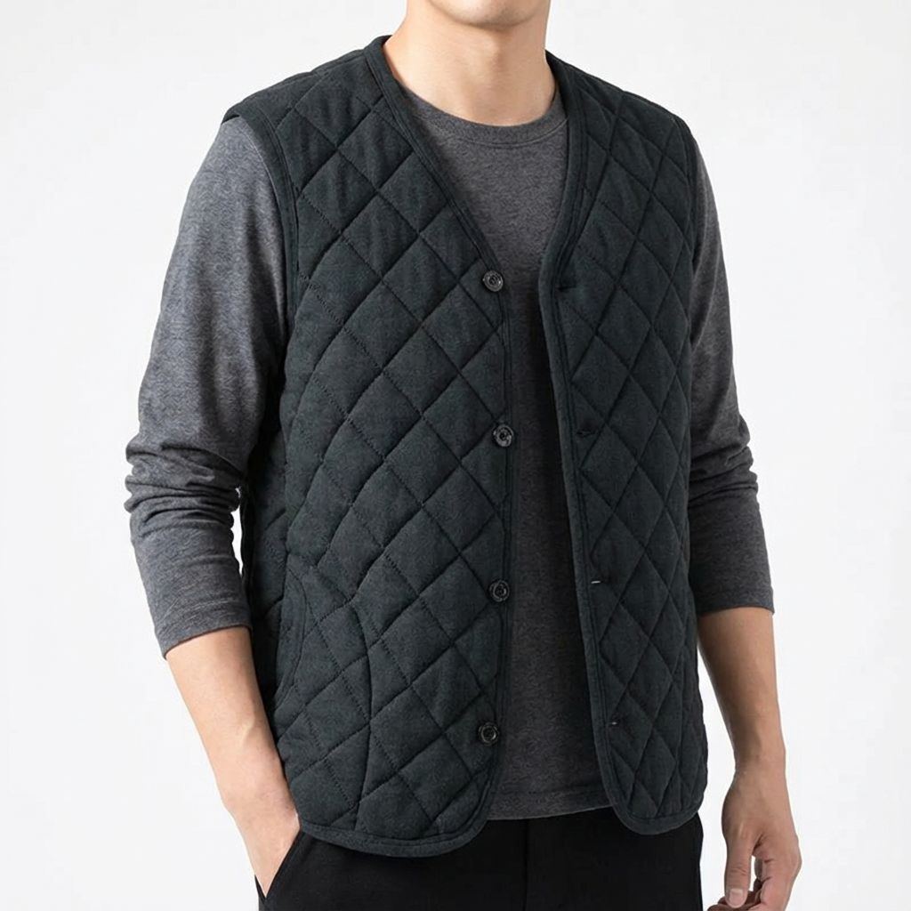 Men's Quilted Vest - Lightweight Insulated Casual Outerwear