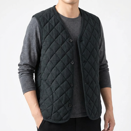 Men's Quilted Vest - Lightweight Insulated Casual Outerwear