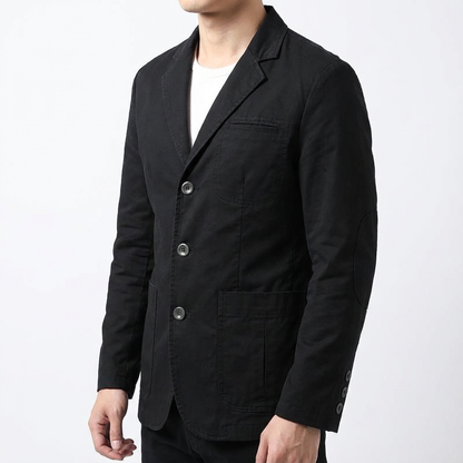 Men's Wool Blazer - Classic Casual Tailored Jacket