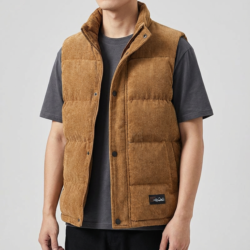 Men's Corduroy Shirt - Casual Button Down Long Sleeve