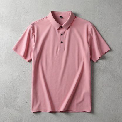 Men's Ice Silk Polo Shirt - Lightweight Short Sleeve Top