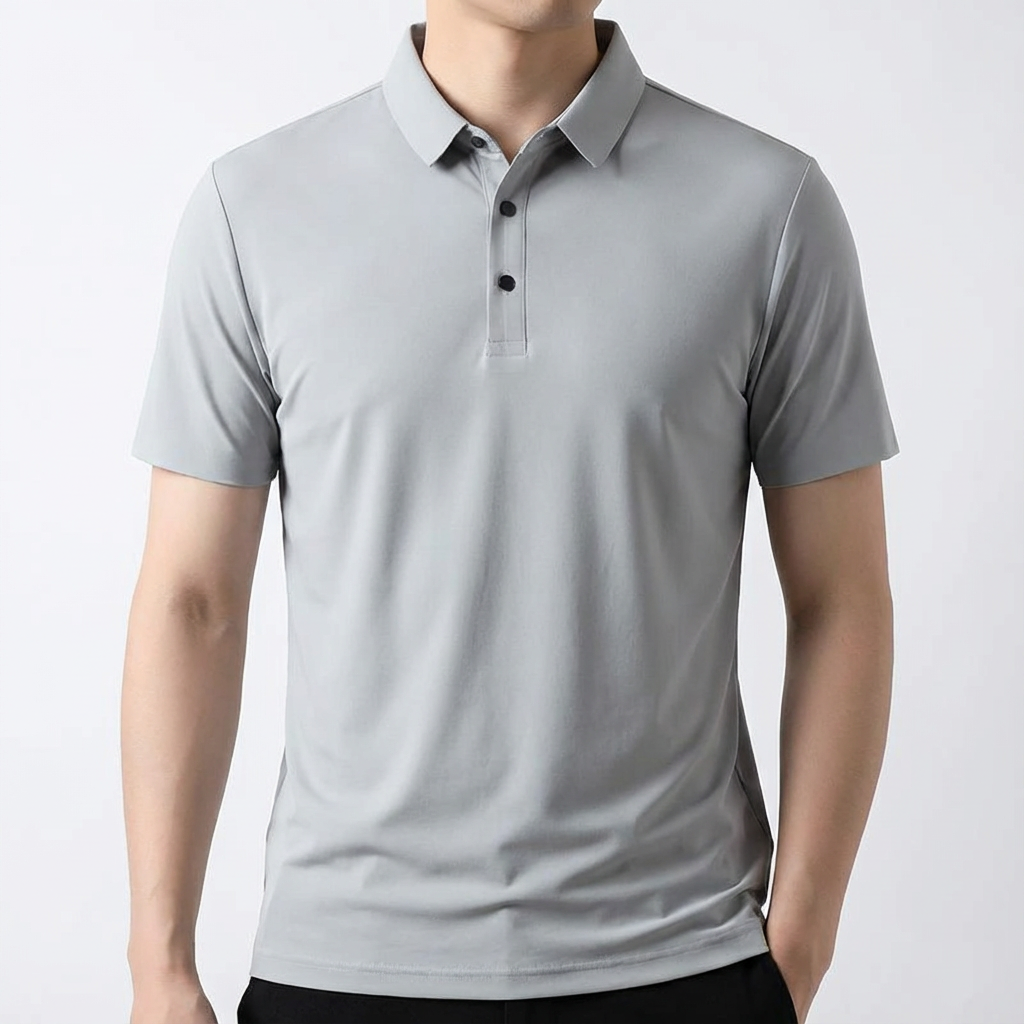 Men's Polo Shirt - Lightweight Ice Silk Short Sleeve Top