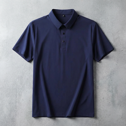 Men's Ice Silk Polo Shirt - Lightweight Short Sleeve Top