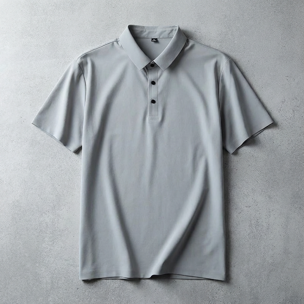 Men's Ice Silk Polo Shirt - Lightweight Short Sleeve Top