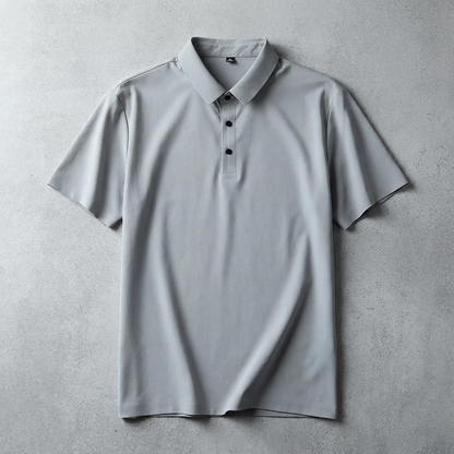 Men's Ice Silk Polo Shirt - Lightweight Short Sleeve Top