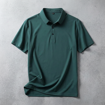 Men's Ice Silk Polo Shirt - Lightweight Short Sleeve Top