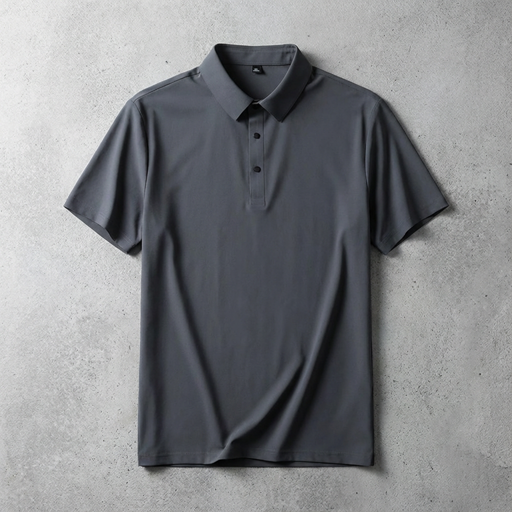 Men's Ice Silk Polo Shirt - Lightweight Short Sleeve Top