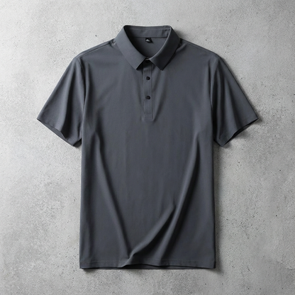 Men's Ice Silk Polo Shirt - Lightweight Short Sleeve Top