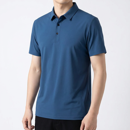 Men's Polo Shirt - Lightweight Ice Silk Short Sleeve Top