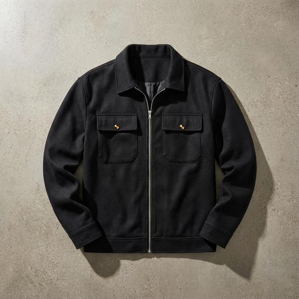 Men's Brushed Cotton Jacket - Casual Lightweight Outerwear