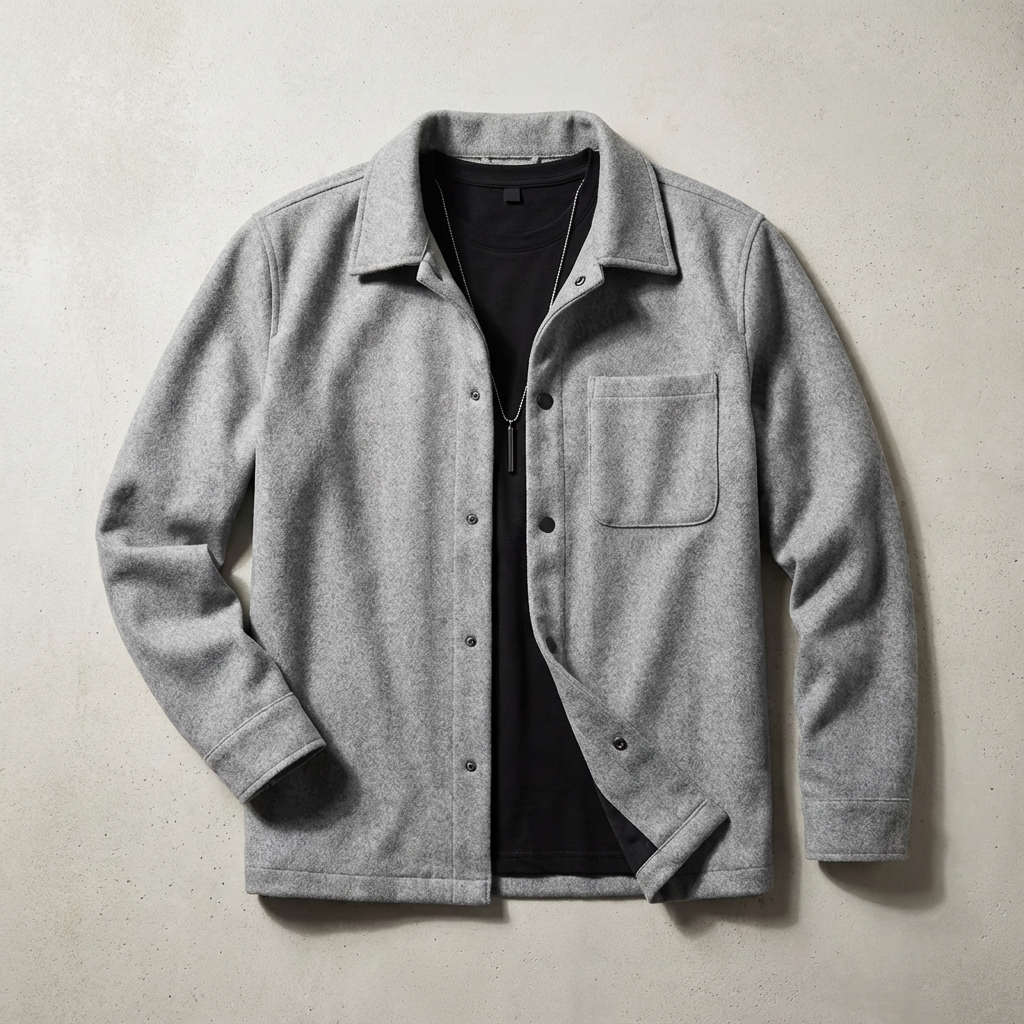 Men's Brushed Cotton Jacket - Casual Lightweight Outerwear