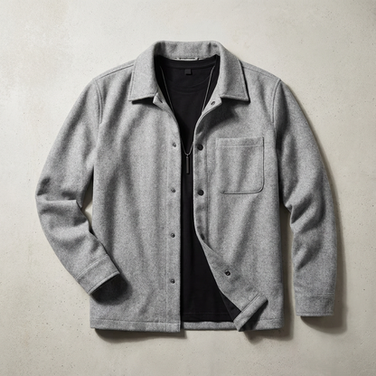 Men's Brushed Cotton Jacket - Casual Lightweight Outerwear