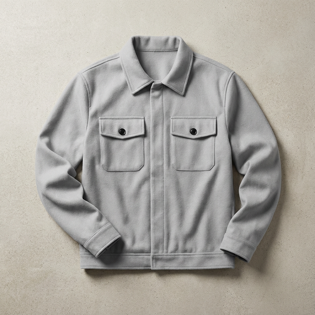 Men's Brushed Cotton Jacket - Casual Lightweight Outerwear